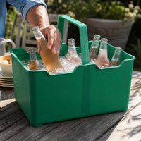 Extra Thick Rectangular Plastic Ice Bucket KTV Bar Beer Wine Cooler with Handle