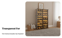 Dustproof Freestanding Shoe Cabinet Long-Lasting Modular Shoe Cabinet Multi-Layer Stackable Plastic Organizer Large Capacity for Families, Homeowners, Students, Entryway, Bedroom, Hallway, Kids Room