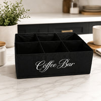 Foldable Coffee Station Organizer Collapsible Coffee Bar Organizer Countertop Organizer Portable for Office Breakroom