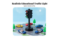 Toy Traffic Light Early Education Mini Traffic Light Toy Educational City Playset Accessory for Kids, Preschoolers, Playroom, Classroom, Sand Table