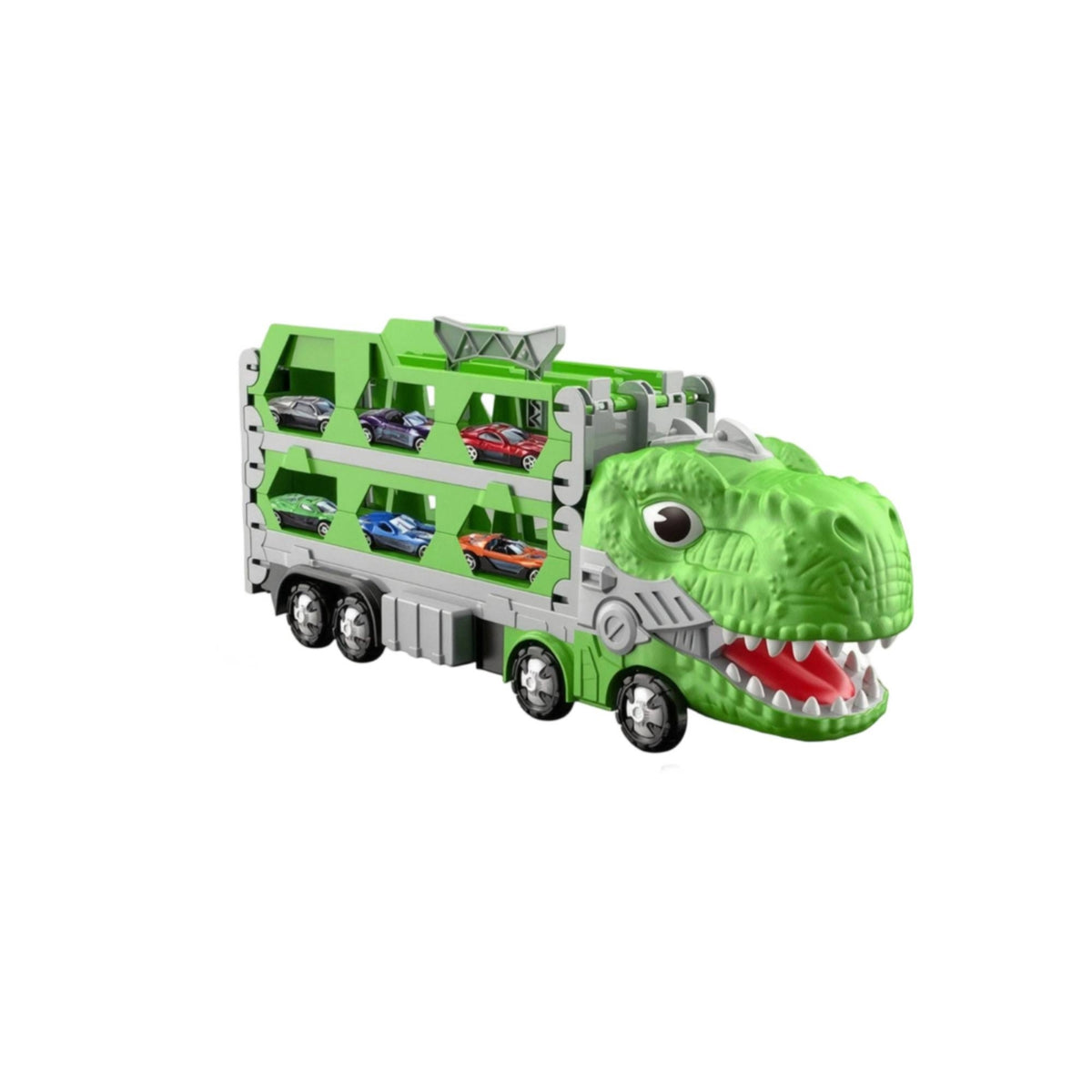 Alloy Cars Transformable Dinosaur Truck Toy Side Openings Dinosaur-Head Track Truck Portable 3-in-1