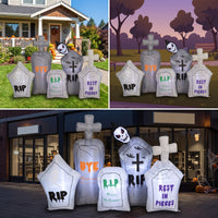 Outdoor Halloween Inflatable Scary Inflatable with Built-in Fan Lightweight for Garden