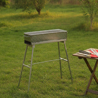Heat-Resistant Charcoal Grill with Stainless Steel Grate Long-Lasting High-Legged Barbecue Grill Compact Multi-Purpose for Backyard