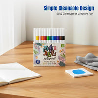 Soft Tip Acrylic Marker Set, Water-Soluble, Opaque, Kids Art, Multi-Surface Drawing