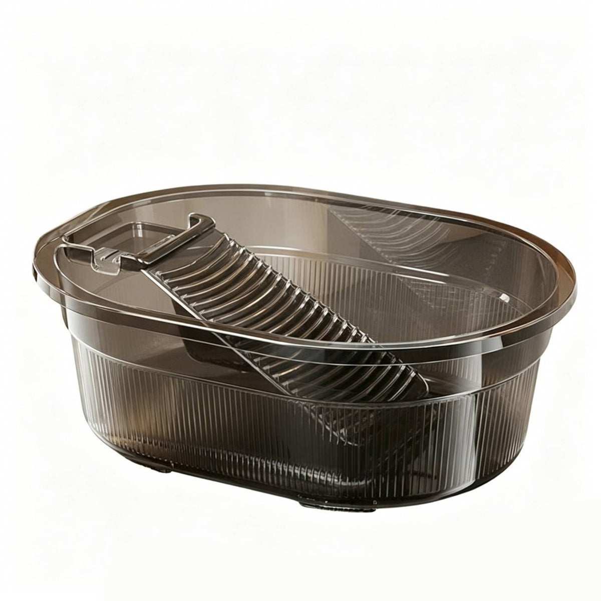 Washboard Laundry Basin Heavy Duty Laundry Basin with Scrubber Space-Saving Hand Wash Tub for Students
