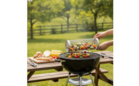 Outdoor Grilling Basket with Handle Cylindrical Rolling Grill Basket for Tailgating