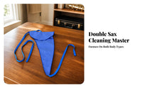Double-Sided Fleece Saxophone Swab Tapered Saxophone Body Swab Pull Cords Wind Instrument Care Finished Edges