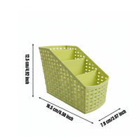 Slanted Stationery Organizer Stylish Design Desktop Storage Box Space Saving Multi-Compartment Organizer for Classroom, Living Room, Vanity