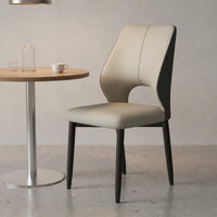 Upholstered Dining Chair Nordic Style Metal Leg Side Chair Minimalist Design for Restaurant