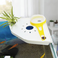 Space-Saving Aquatic Aquarium Corner Shelf Twofold Purpose Drill-No-Drill Aquatic Aquarium Organizer Long-Lasting Aquarium Top Storage Rack Strong Load-Bearing