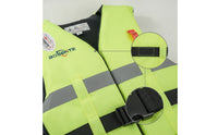 Safety Life Jacket with Whistle High-Visibility Life Vest with Whistle Reflective Foam Flotation Vest Sleeveless for Boaters, Anglers, Boating, Fishing, Emergency Preparedness