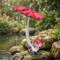 Fungus Statue Stone-Look Fungus Sculpture Outdoor Decor Weather Resistant Yard Art Whimsical for Gardeners, Flower Bed