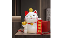 Auspicious Cat Cute Welcoming-Neko Decorative Welcoming Cat Statue for Entryway, Display Shelf, Office