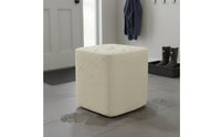 Water Resistant Square Stool Cover Modern Design Square Ottoman Cover Full Protection Elastic Footstool Protector Soft & Comfortable