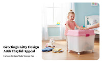 Lidded Stackable Box With Lid Large Lidded Container Built-in Handles for children