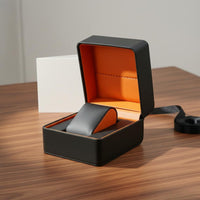 PU Leather Watch Case Luxury Single Watch Gift Box Wristwatch Storage Box Soft Interior Lining Square Presentation Case