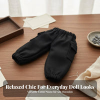OB11 Doll Cargo Pants Side Pockets 1/12 BJD Doll Trousers Elastic Waist Miniature Pocket Pants for Hobbyists, dioramas Display