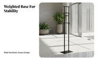 Double Sided Poster Display Stable Base Pedestal Poster Effortless Assembly Floor Standing Sign Holder for Commerce Shows, Exhibitions