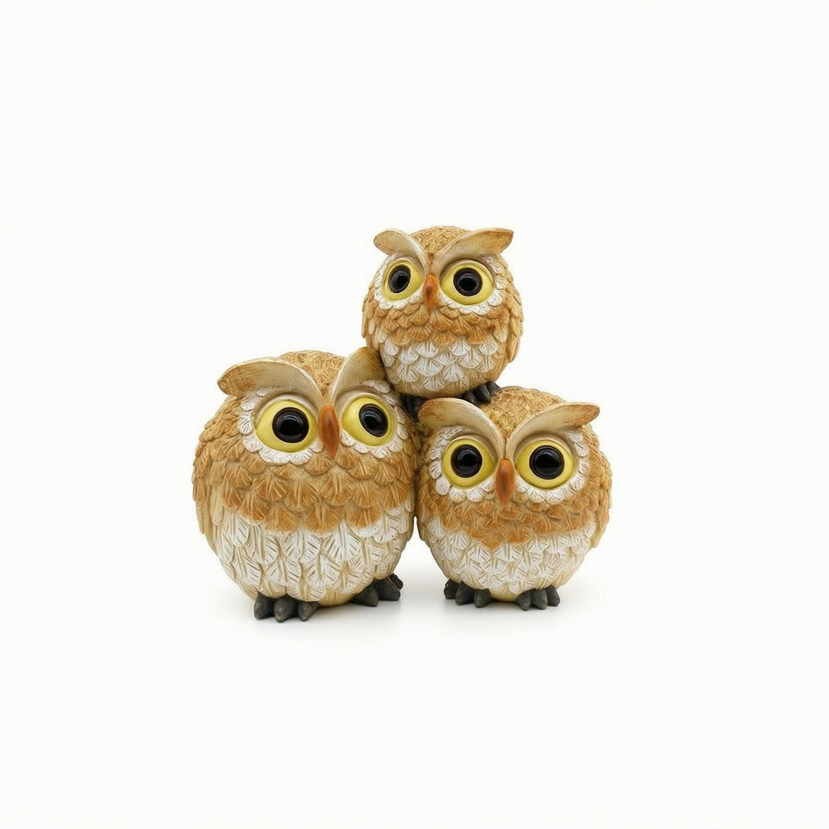 Owl Garden Figurine Resin Owl Garden Statue Hand-Painted Outdoor for Gardeners, Courtyard