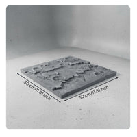 Finished Product Moon Surface Display Base Detailed Texture Cratered Terrain Model Stand for Action Figure Collectors