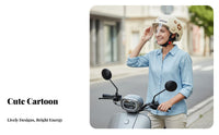 Electric Bike Half Helmet 3C Certified Double Visor Helmet Impact Resistant Shielded Headwear for Men, Women, Summer, Commuting
