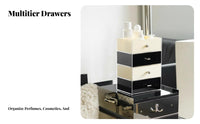 Stackable Multi-Drawer Cabinet Space Saving Cosmetic Case Removable Drawers