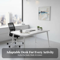 Economical Single Person Study Desk Modern Design Writing Table Minimalist design Household Furniture Simple framework for Students, Teenagers, Remote Workers, Home Office, Dorm Room, Bedroom, Creative Studio