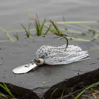 Bladed Jig Stainless Steel Bladed Chatter  Lure Realistic 3D Eyes Vibrating Jig for Bass Anglers