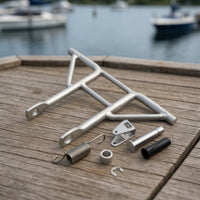Heavy-Duty Tilt Bracket Assembly with Hardware Reliable Outboard Motor Tilt Bracket Stable Engine Part Welded for Boat Owners