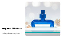 Rotating Water Outlet Wet-Dry Strainer Compatible Water-Powered Rotating Outlet Freshwater and Saltwater Centrifugal Current Nozzle for Sump Tanks