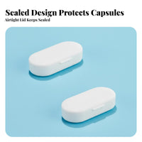 Mini Size 4-Compartment Pocket Pillbox Magnetic Closure Organizer small-sized medication container Sealed Design for journeyers, Office Workers, journey, on the move, regular Use, Handbag