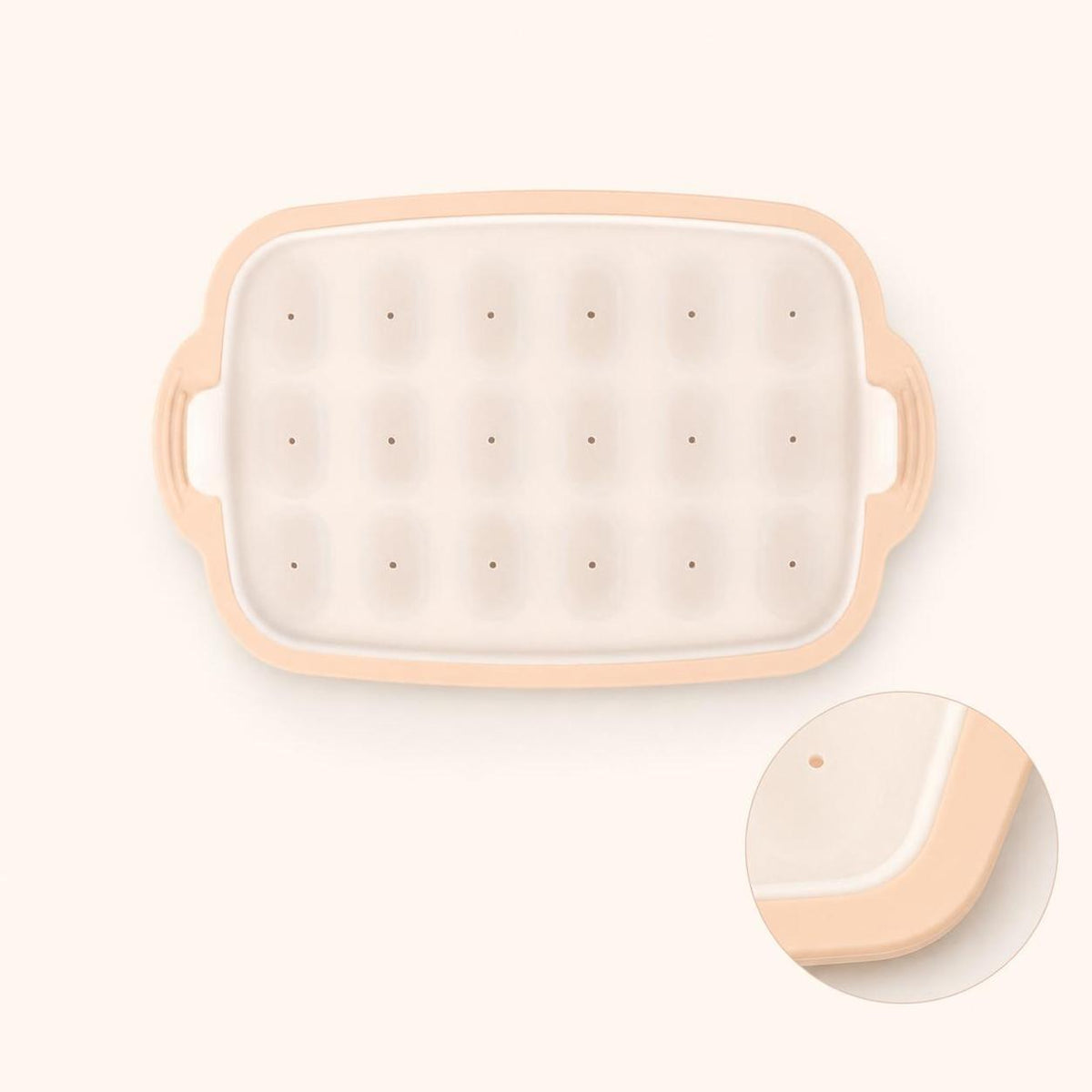 Baby Food Storage Container with Lid, Food Grade Silicone Freezer Tray, High Temperature Resistant Multi-Compartment Ice Cube Mold