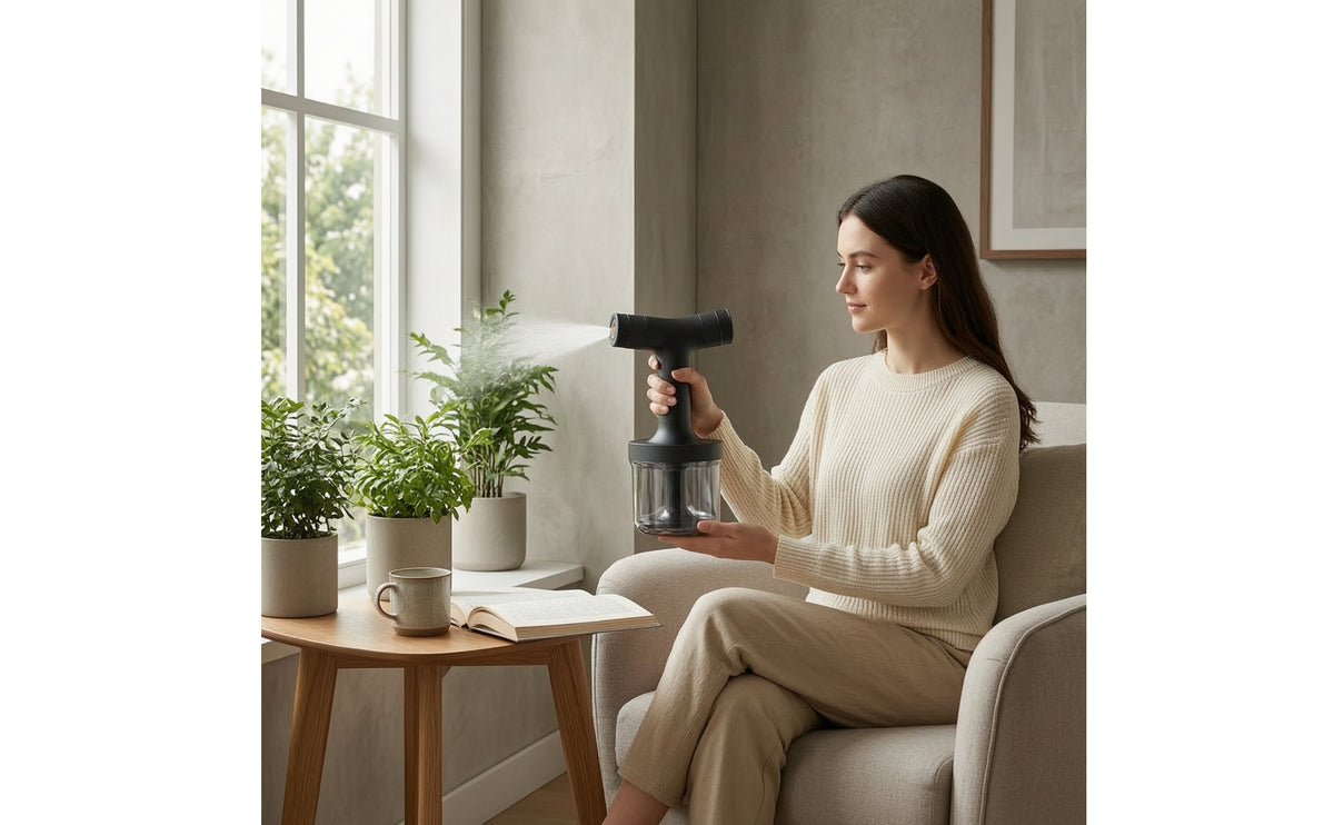 Electric Spray Bottle Cordless Electric Plant Mister Fine Mist Handheld Mister with Rechargeable for Indoor Gardening, Home