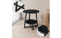 Round Side Table Contemporary Circular End Table Compact for Living Room, Reading Corner, Apartments