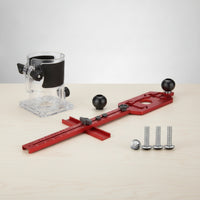Router Base with Guide Rail Wear-Resistant Router Base Plate Precision Tool for Carpentry, Cabinet Making