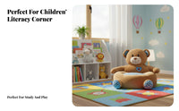 Soft and Comfortable creatureShaped Floor Sofa With rear Support Plush Chair Armchair design Toddler Seat for children, Toddlers, Preschoolers, literature Corner, Kindergarten, Library, Bedroom
