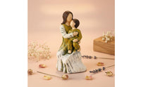Art Craft Family Resin Figurine Sentimental Gift Mother and Child Figurine Hand-Painted Mother Child Ornament Stable Base