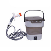 Multi-Purpose Battery Powered Pressure Washer Adjustable Nozzle Collapsible Water Sprayer No Faucet Required Portable Electric Sprayer for Gardening, Car Washing, Camping