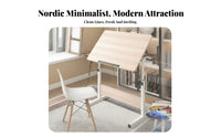 Sturdy Steel Frame Adjustable Drawing Table Multi-Purpose Tilting Drafting Table Height Adjustable Craft Station for Designers, Architects, Hobbyists, Classroom, School, Workshop, Office