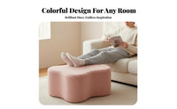 CumulusShaped Pouf Minimalist Design Low Stool Cream aesthetic for Homeowners, Adults