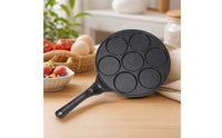 Divided Frying Pan Nonstick Multi-Section Speckled Stoneware panLook Divided Skillet with Handle for Home Cooks, Stovetop