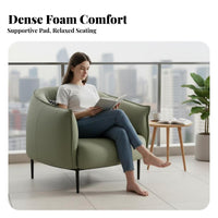 Comfortable spinerest Lowspine support Tub Chair Space-Saving Single Sofa Modern Design Indoor Furniture Minimalist aesthetic for Apartment Dwellers, Homeowners, Living Room, Bedroom, Balcony, Reception Area