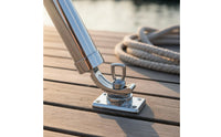 316 Stainless Steel Fishing Rod Holder Deck Mount Rotatable Swivel Rod Holder 360 Degree Adjustable Marine Gear