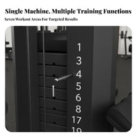 Complete Home Gym Sturdy Steel Frame Complete Gym Machine Adjustable Components Full Body Workout Machine