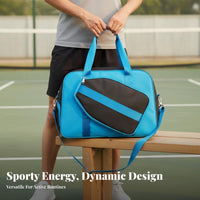 Pickleball Tote Bag Multi-Functional Pickleball Bag Large Capacity Detachable Shoulder Strap for Outdoor, Travel