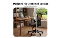 Sturdy Design Smart Speaker Stand Heavy Duty Steel Construction Speaker Floor Stand Stable Base Audio Accessory Cable Management for Home Theater, Living Room, Bedroom, Study