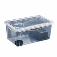 Easy Feeding Entry Plastic Herpetological Breeding Box Stackable Design Transparent Habitat Ventilated Small Pet Container for Breeders