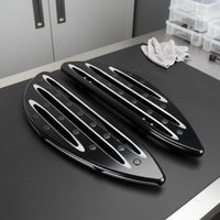 2 Pieces Motorcycle Long-Distance Floorboards Enhanced Traction Motorcycle Footboard Set Comfort Upgrade Pair for Long Trips