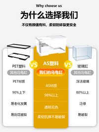 鱼缸过滤制氧一体机小型家用客厅桌面金鱼缸造景摆件套餐全套新款 黑色[升级款】防跳 38.8x21.5x21.2cm