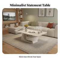 2 Pieces Modern Design Nesting Table Combo Minimalist design Household Furniture Light Luxury Space-Saving for Apartment Dwellers, Homeowners, Students, Living Room, Small Spaces, Lounge Area, Office